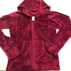 Patagonia Plush Synchilla Full Zip Up Hoodie Hoody Jacket Medium Pink Magenta